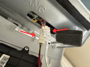 Samsung dryer control panel connectors