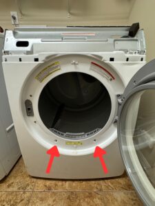 Detaching Samsung dryer front panel