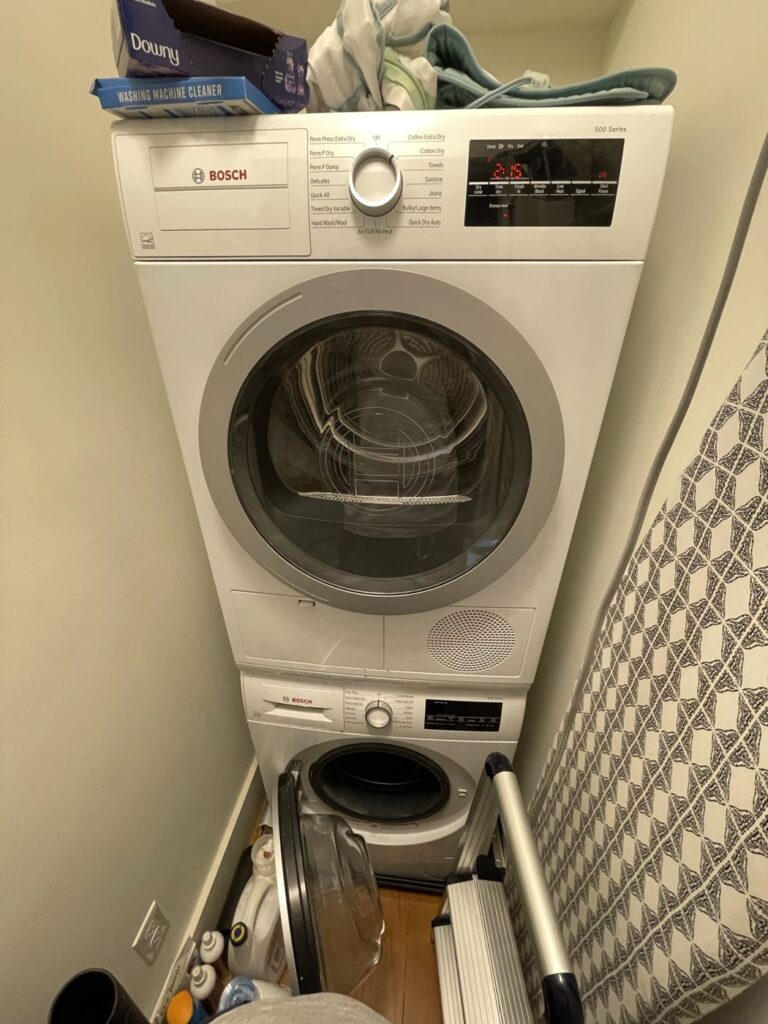 Bosch stacked washer and dryer