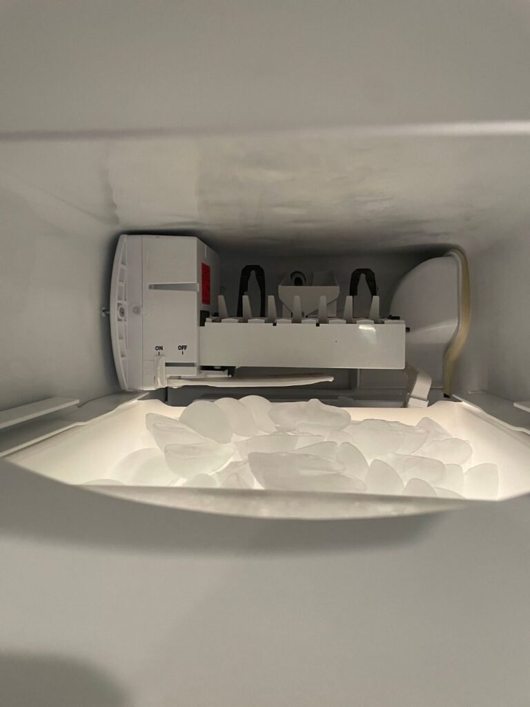 Ice maker back in place and making ice